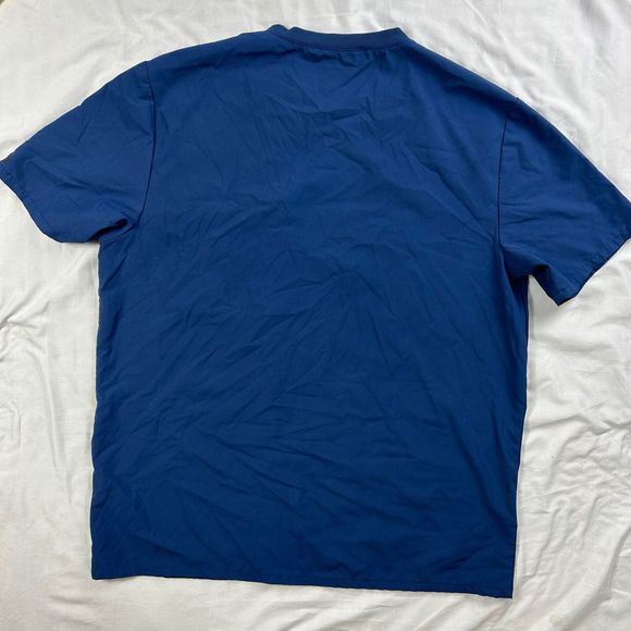 Jaanuu Men's Basic 2-Pocket Crew Neck Scrubs Top Navy Blue Size‎ L J86012 - Picture 5 of 6